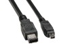 Firewire 400 to mini-Firewire (iLink) cable, 6pin-4pin, 2M