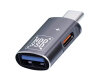 OTG Adapter, USB-C male to USB-C Female & USB-A Female